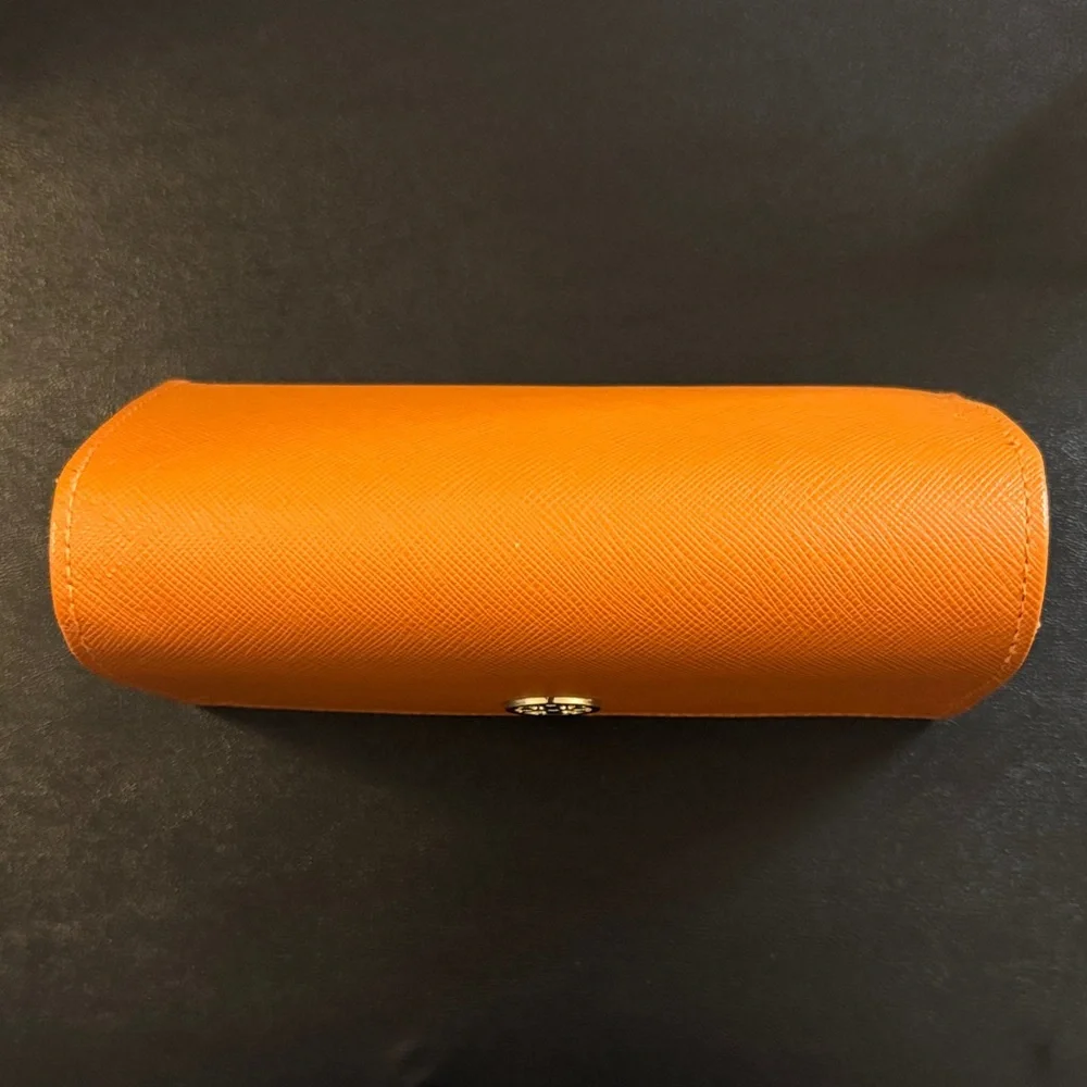 Tory Burch Bright Orange Glass Case, GOOD Condition